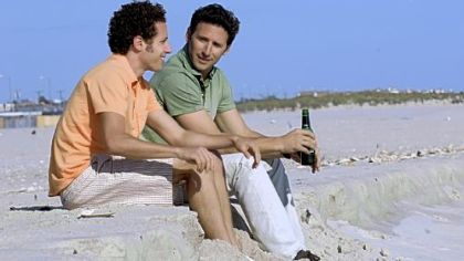 Paulo Costanzo, left, and Mark Feuerstein play brothers setting up shop in the Hamptons in USA Network's "Royal Pains," premiering tonight.