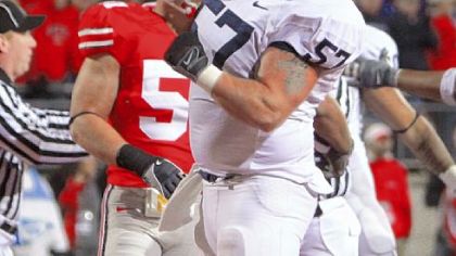A.Q. Shipley, a standout Penn State football player and a graduate of Moon Area High School visited with the Steelers.
