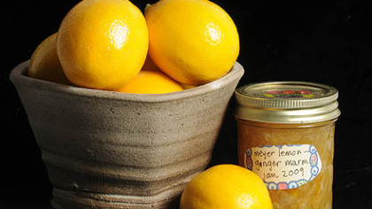 Meyer lemons with Meyer Lemon-Ginger Marmalade