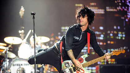 Green Day's Billie Joe Armstrong sings  "21st Century Breakdown" as the opening song at Mellon Arena last night.
