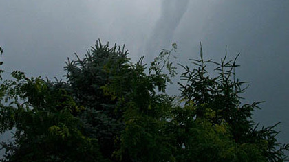 Becky Yeargers caught this image of a funnel cloud last evening from the back porch of her home in Upper St. Clair.