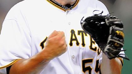 Closer Matt Capps releases a lot of tension as the final out is recorded in the Pirates' 3-2 win.