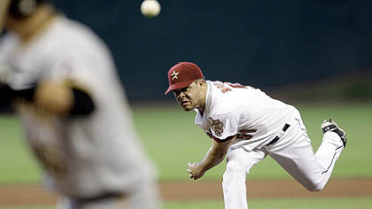 Astros pitcher Wandy Rodriguez threw a complete-game shutout against the Pirates.