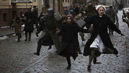 Rebecca Windheim and Anna Paquin in Hallmark Hall of Fame's "The Courageous Heart of Irena Sendler."