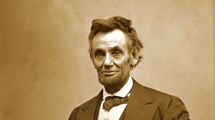 Abraham Lincoln early in his presidency.