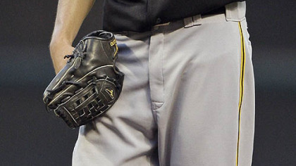 Starter Jeff Karstens delivers a pitch against the Washington Nationals during the second inning of last night's game.