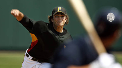 Pirates pitcher Virgil Vasquez was promoted from Class AAA Indianapolis yesterday.