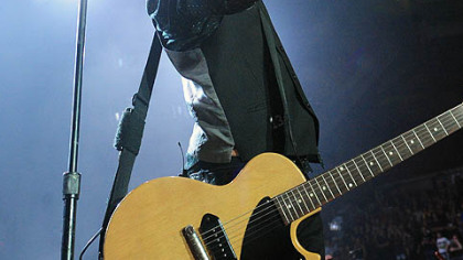 Green Day's Billie Joe Armstrong sings  "21st Century Breakdown" last night at Mellon Arena.