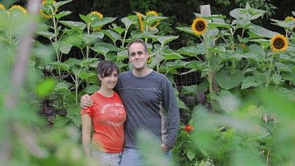 Tara Rockacy and Todd Pander at their home Churchview Farm, in Baldwin.