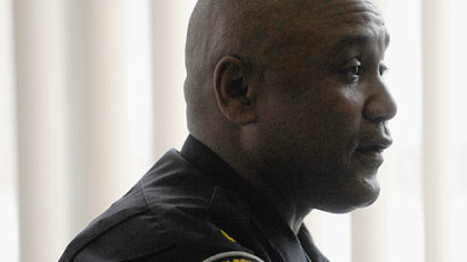 Smith Police Chief Winford "Bernie" LaRue in his office.