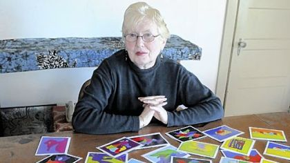Ruth Drescher, 75, of Squirrel Hill, is the creator of "Friendly Creatures," a line of note cards that feature abstract, colorful and computer-generated images of animals.