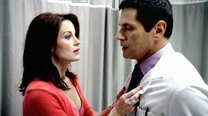 Laura Leighton as Sidney, Thomas Callabro as Dr. Michael Mancini.
