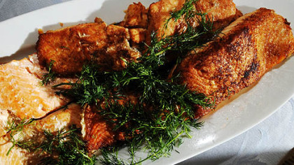 Fried mahi mahi and salmon are part of a traditional Persian New Year's feast prepared by Shukuh Ghaznavi.