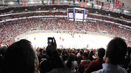 The Carolina Hurricanes' RBC Center is considered to be one of the loudest venues for visiting teams.