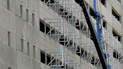 On the North Shore, work continues on the parking garage of The Rivers Casino.