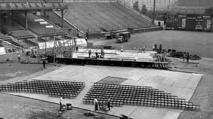 "Opera Under The Stars" presentation of Aida at Forbes Field in 1943.