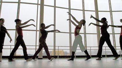 Pittsburgh CAPA students work on choreography.