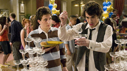 In "I Love You, Beth Cooper," Paul Rust, left, is not happy with the antics of best friend Jack T. Carpenter, a CMU graduate