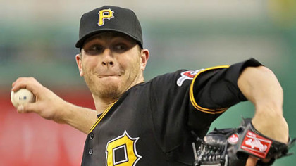 Pirates pitcher Kevin Hart throws against the Cardinals in the first inning of tonight's game at PNC Park.