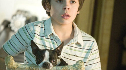 A "Hotel for Dogs" allows foster child Bruce (Jake T. Austin) to reunite with his beloved dog named Friday.