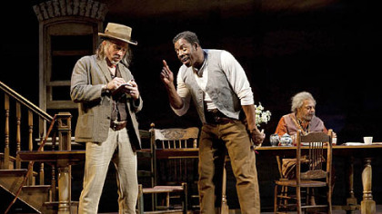 Arliss Howard, Ernie Hudson and Roger Robinson in a scene from "Joe Turner's Come and Gone."