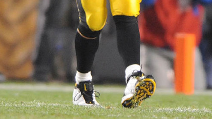 Steelers Ben Roethlisberger celebrates  after scoring the team''s first touchdown against the Tennessee Titans in the second quarter.