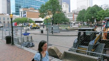 Market Square is closed for a $5 million reconstruction project.