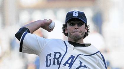 Virgil Vasquez pitches in the first inning of last night's 5-3 defeat of the Kansas City Royals. Vasquez had seven strikeouts in his Pirates debut.