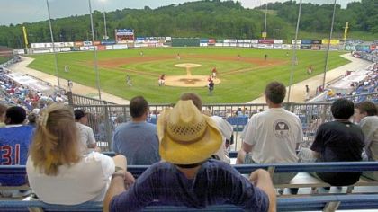 Fans take in the Washington Wild Things game at Consol Energy Park, formerly Falconi Field.