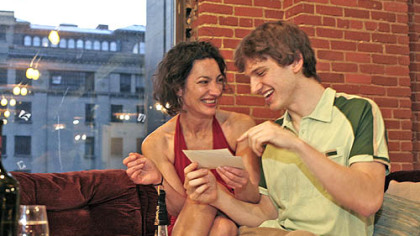Quantum Theatre uses the sophisticated setting of a Downtown loft for "Mouth to Mouth," with Karla Boos and Eric Anderson.