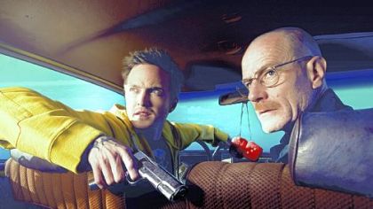 Jesse Pinkman (Aaron Paul) and Walter White (Bryan Cranston) in "Breaking Bad."