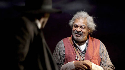 Roger Robinson (right) as the shaman Bynum in a scene from "Joe Turner's Come and Gone."