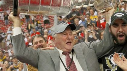 Among the last official duties Eddie Johnston performed in his professional hockey career came during the Penguins' victory celebration June 12 at Joe Louis Arena in Detroit. He hoisted the Stanley Cup.