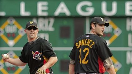 The Pirates have asked shortstop Jack Wilson, left, and second baseman Freddy Sanchez to take pay cuts.