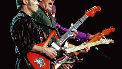 Bruce Springsteen, center, Nils Lofgren, left, and Steve Van Zandt, rear.
