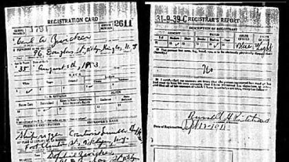 This draft registration card helped Cary Christopher identify his great-grandfather.