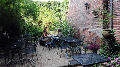 Cafe Du Jour's patio.