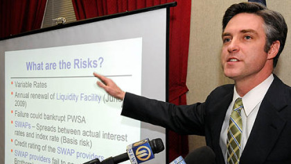 Pittsburgh City Council member and candidate for mayor Patrick Dowd describes problems with the Pittsburgh Water and Sewer Authority bond issue that, he says, could lead to a liability of $3,800 for each customer.
