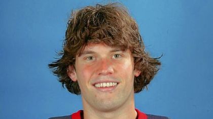 Eric Tangradi at the USA Hockey National Junior Evaluation Camp in August, 2008.