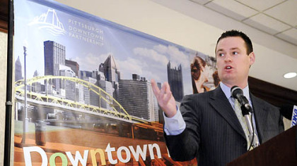 Mayor Luke Ravenstahl describes a $5 million plan to remake Downtown's Market Square into a more pedestrian-friendly area.
