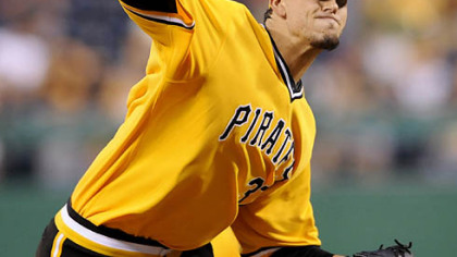 Starter Charlie Morton went 6 1/3 innings against the Reds last night, giving up two runs on six hits with three walks and three strikeouts.
