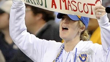 A Brewers fan at PNC Park last night came to rub it in.