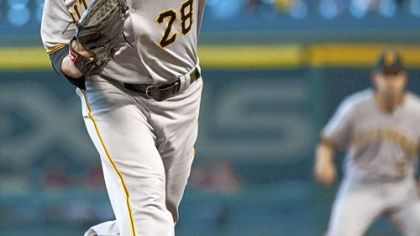 Pirates starter Paul Maholm  blanked the Astros for eight innings.