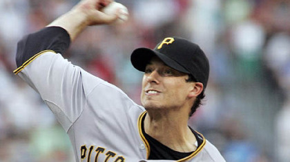 Charlie Morton made his Pirates debut last night, pitching a scoreless first inning in Atlanta, then had to remove himself from the game because of a hamstring problem.