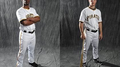 Left: Andrew McCutchen -- 22, hit .318 with two HRs, seven RBIs and two steals this spring. Right: Brian Bixler -- 26, batted .345 with three RBIs and three steals this spring
