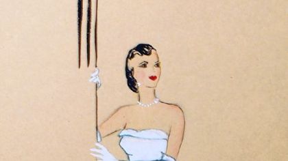 Michael Solof of Baltimore, Md., discovered about 100 drawings of women's clothing after the death of his father, Charles Mark Solof, who worked in the furniture industry.