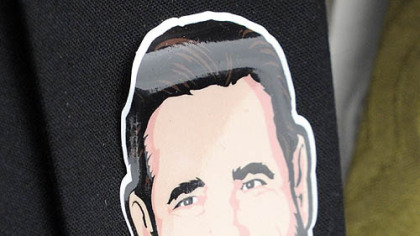 Billy Mays stickers were in evidence at his funeral Mass today.