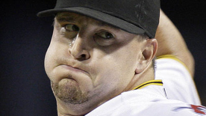 Pirates closer Matt Capps throws in the ninth inning against the Cubs last night. Capps got his 18th save of the season.