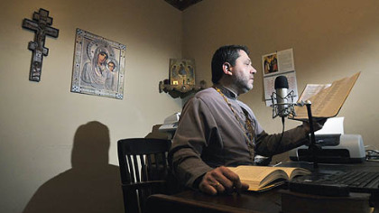 The Rev. Tom Soroka, pastor of St. Nicholas Orthodox Church in McKees Rocks, reaches the Orthodox throughout the country and the world through an Internet radio station called Ancient Faith Radio.