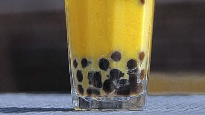 Mango Bubble Tea served at the Green Mango Noodle Hut in Regent Square.